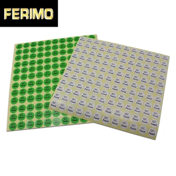 

99000Pcs/Lot 1.3cm Factory Goods Quality Stickers Paper Round QC Passed Logo Characters Label 0.51" Diameter Event Labeling