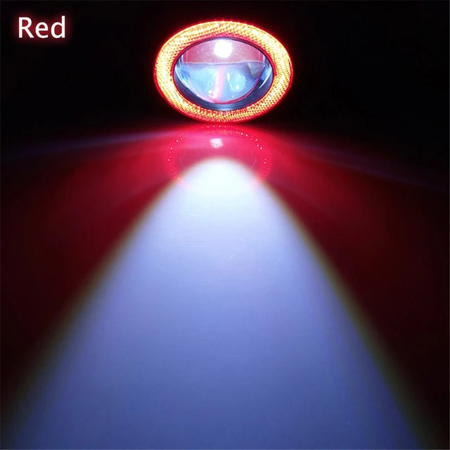 2pcs 12V Universal COB LED DRL Driving Lights White Blue Pink Yellow Green Red Angel Eyes Fog Lamp 3.0