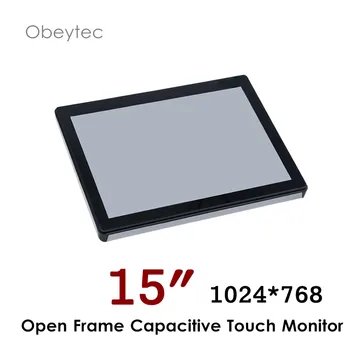

15" open frame touch screen display, 1024*768, 250nits, optional for VGA DVI HDMI, OB-OPM150