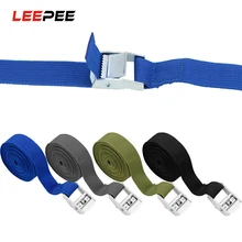 LEEPEE 2 м* 25 мм автомобильный буксировочный трос с металлической пряжкой для автомобиля мотоцикла велосипеда Пряжка Завязывающийся ремень грузовые ремни сильный храповый ремень