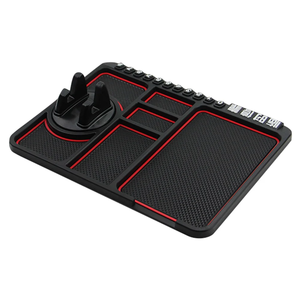 

Car Dashboard Anti Slip Mat Pad GPS PVC Mobile Phone Holder Stand Number Plate Accessories Parking Card Function JA55