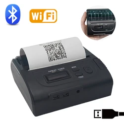 Imprimante thermique de tickets de caisse avec wi fi, système usb pour tickets de caisse, bluetooth, Android, IOS, Windows, 80mm 