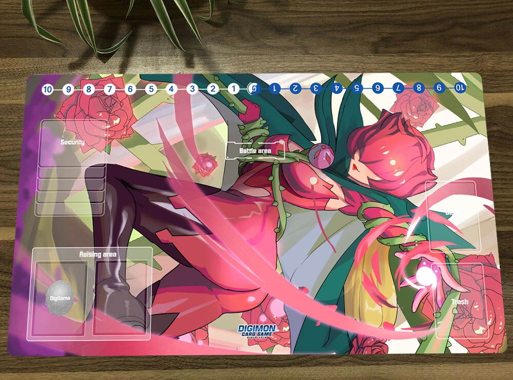 Gammamon Playmat Digimon Duel Playmat  Lilithmon Anime Card Game Mat With  Card Zones Digimon Playmat