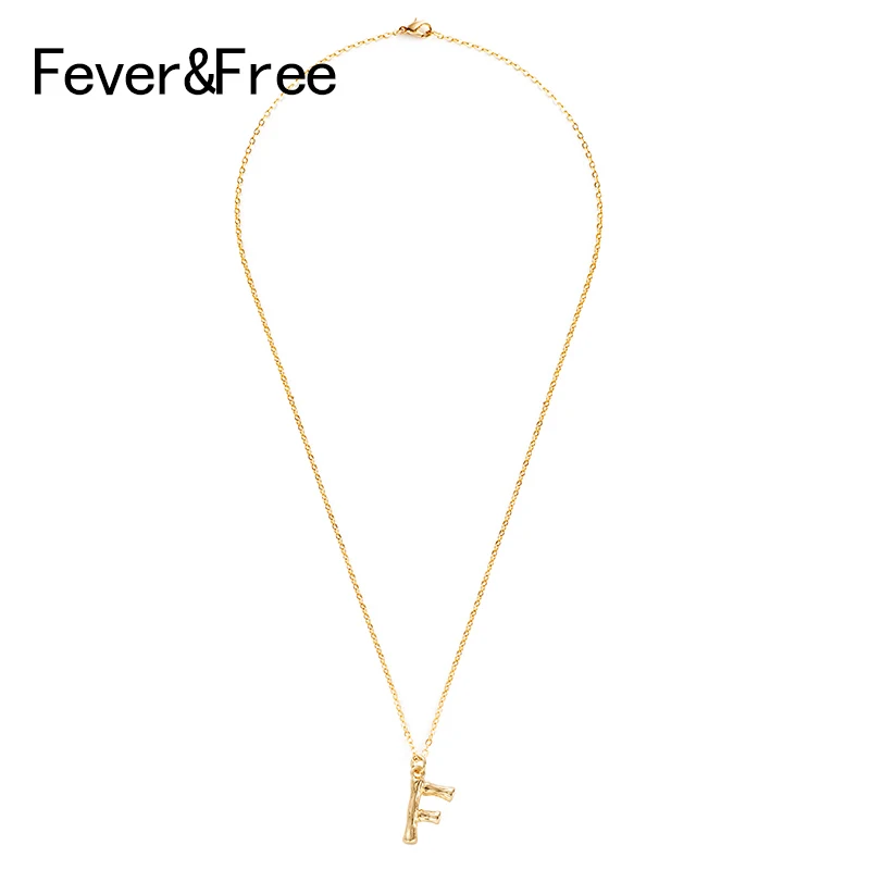 Fever & Free хит продаж Маленькая подвеска с золотым алфавитом для женщин сплав 26