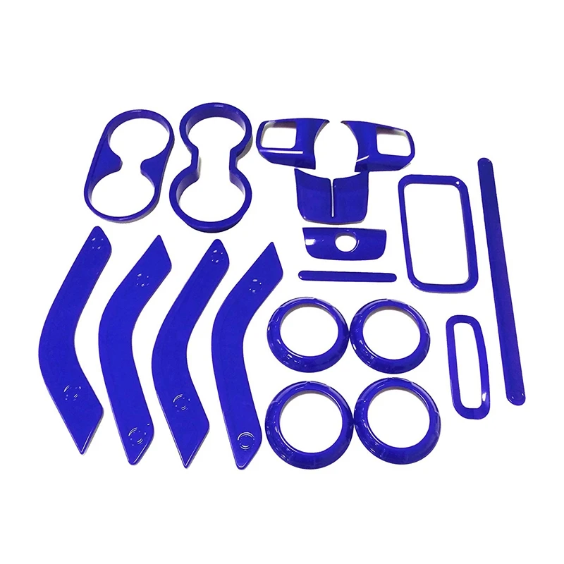 

18 Pcs Complete Interior Decoration Kit, Interior Door Handle Decoration, Air Conditioning Vent Decoration, for Jeep Wranglers J