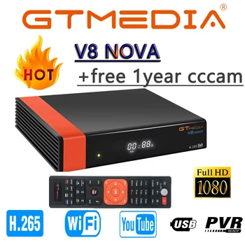 

2020 newestV8 GTMedia Satellite Receiver Bult-in WiFi with 1 Year Spain Europe Cccam line Full HD DVB-S2/S Freesat V9 Super