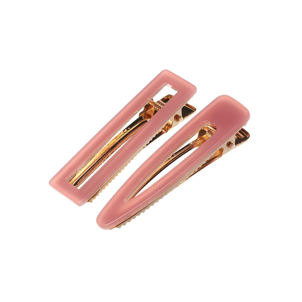 Light Pink 2 шт./компл. новые заколки для волос Акриловая булавка для волос карамельный цвет Металлические Заколки Головные уборы Аксессуары для укладки инструменты для орнаментов для женщин девочек - Цвет: Light Pink