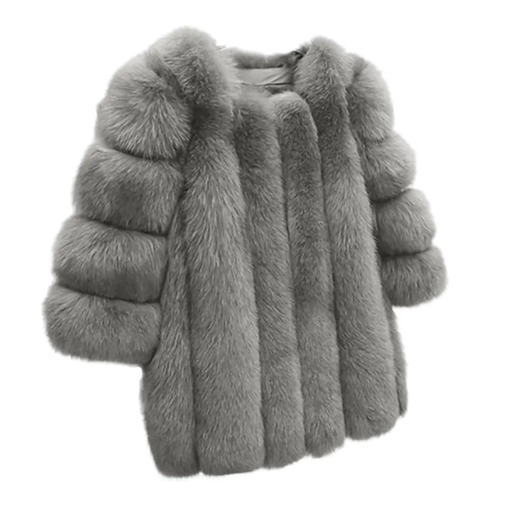 HSU новое поступление женское короткое пальто из искусственного меха теплая меховая куртка Верхняя одежда с длинными рукавами для женщин Femme куртка женская