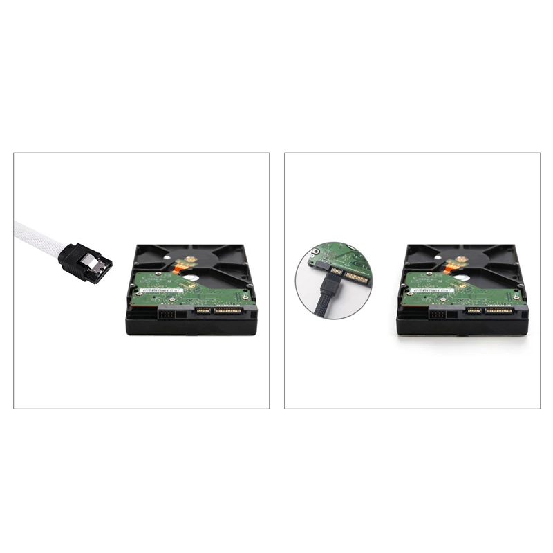 2 шт 50 см SATA 3,0 III SATA3 7 pin кабель для передачи данных 6 ГБ/сек. SSD Кабели HDD жесткий диск шнур для передачи данных с нейлоновыми рукавами премиум версия(белый и R