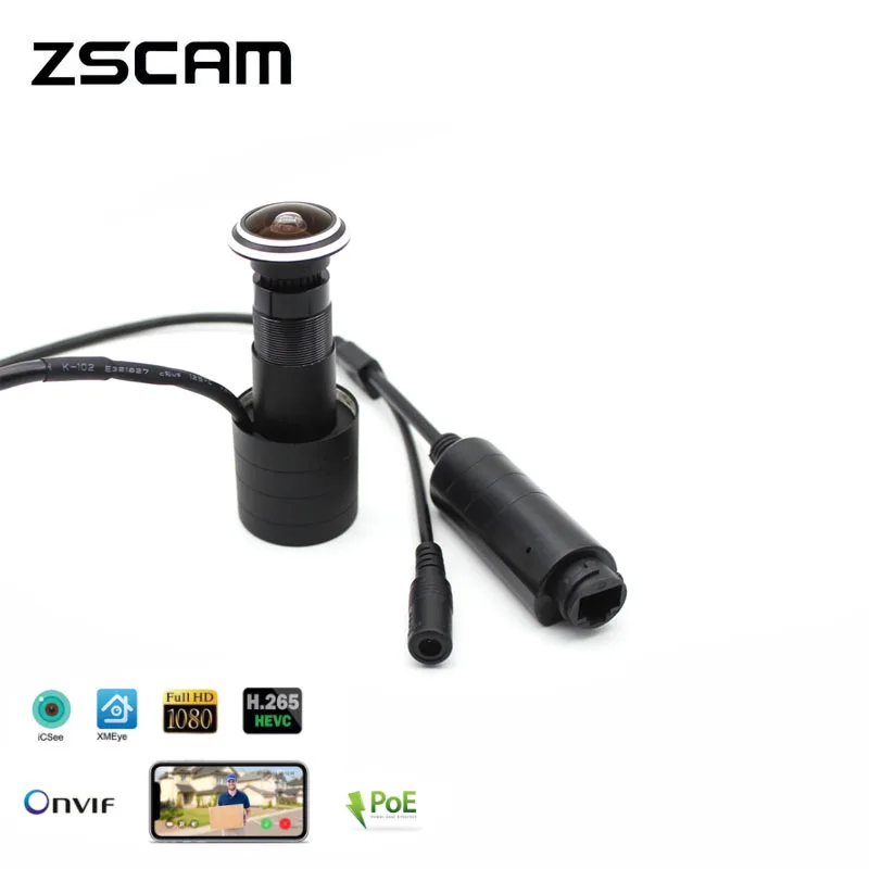 

Fish Eye Lens Indoor 1080P POE Door Eye Hole Home Security Mini Peephole IP Camera P2P Onvif Motion Sensor RTSP Surveillance Cam