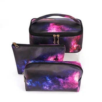 

Women Cosmetic Bag Makeup Bag Set Bags Waterproof Wash Bag Hot Sale Travel Storage Bag Three-Piece Printed Portable Dropshipping
