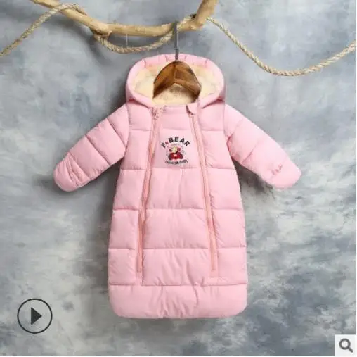 Pink Зимний утепленный теплый спальный мешок для новорожденных, детская коляска, спальный мешок, аксессуары для детской коляски - Color: Pink