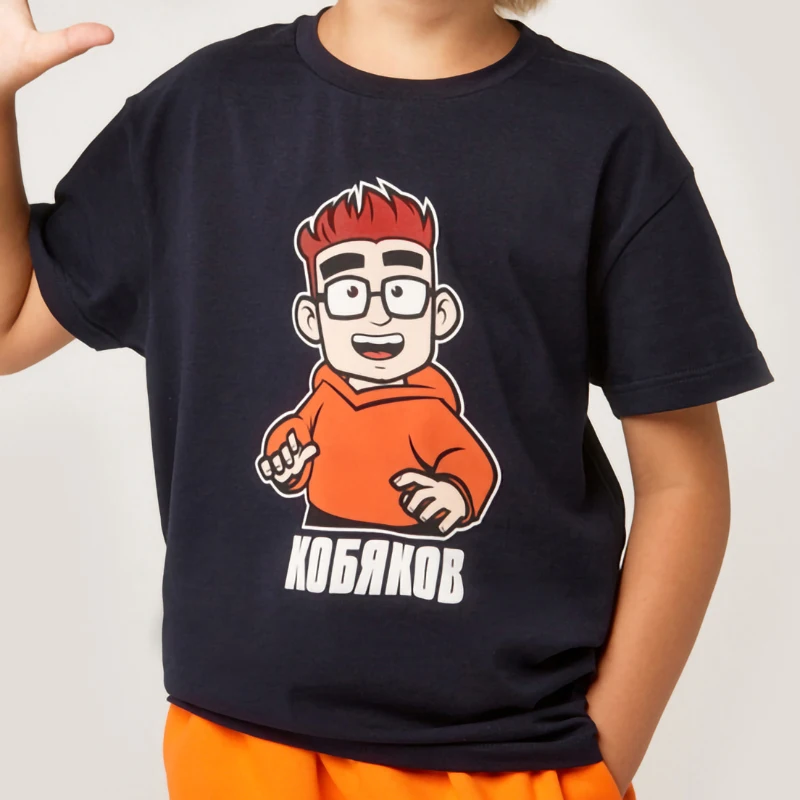 Children's 100% Cotton T Shirts Merch A4 KOBYAKOV Print Casual Family Clothing Set boy's & girl's Fashion Tops 2
