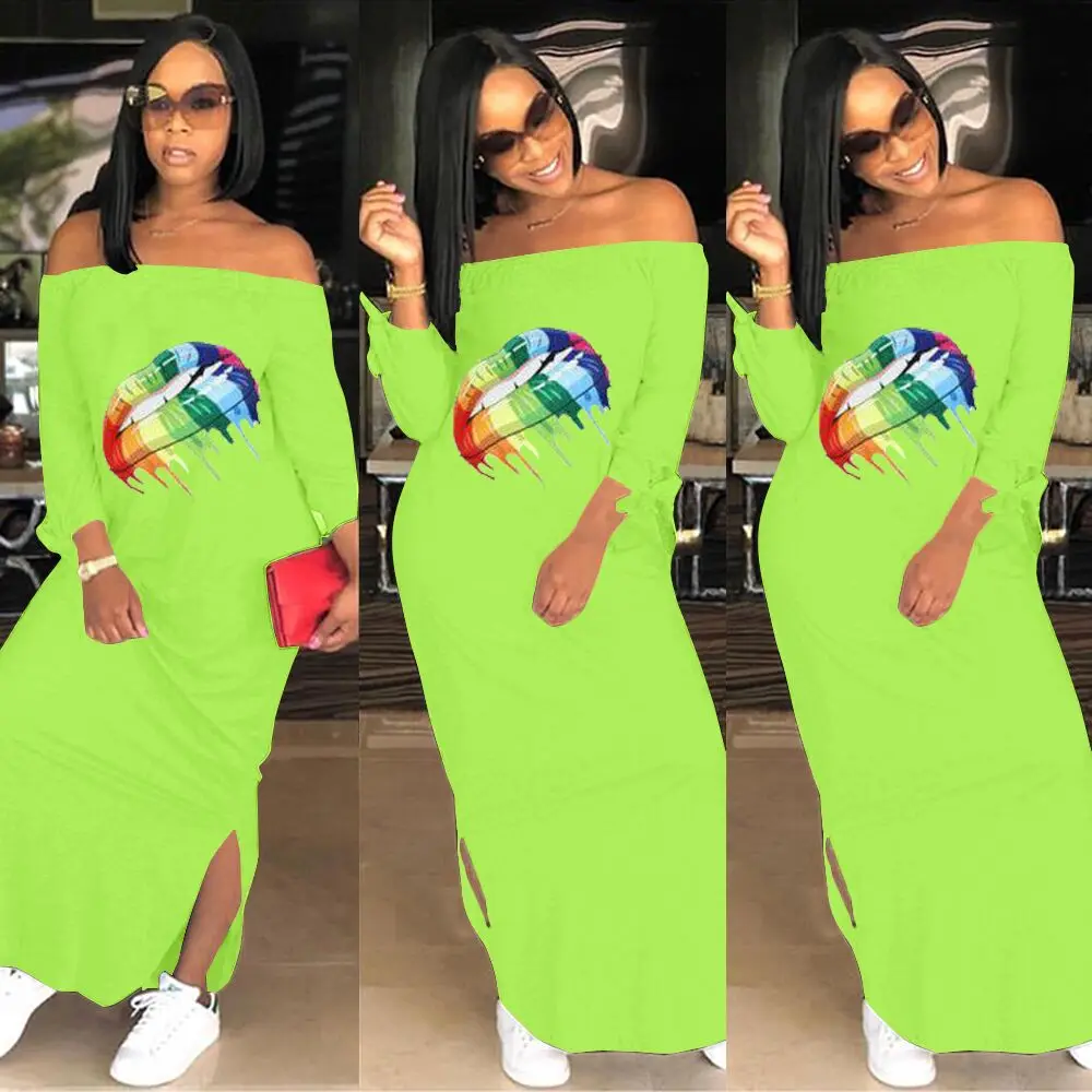 Женское облегающее длинное платье макси с вырезом лодочкой и бантом вечерние