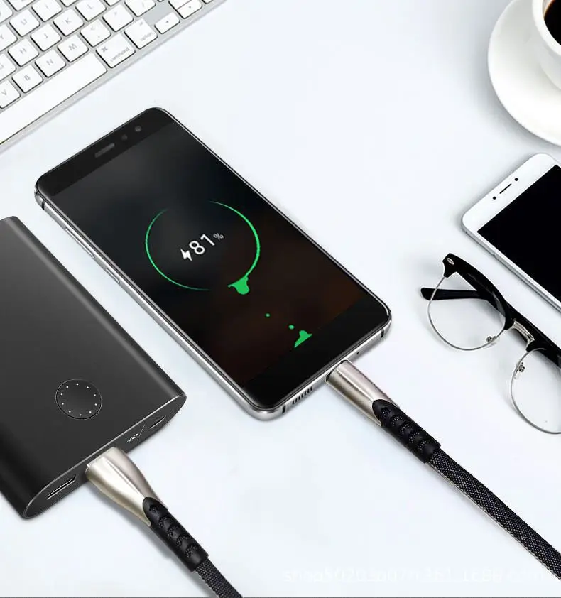 

1M Denim Braided Micro USB/Type-c Fast Quick Charger Data Cable Cord Wire Charging Charge Charger