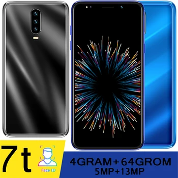 

7t Global version quad core smartphones 4G RAM 64G ROM 5.5" IPS 13MP Face ID unlocked android mobile phones 2SIM cheap celulares