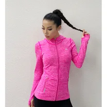 Женская спортивная быстросохнущая футболка для йоги модная фитнес Йога на молнии с длинным рукавом Толстовка