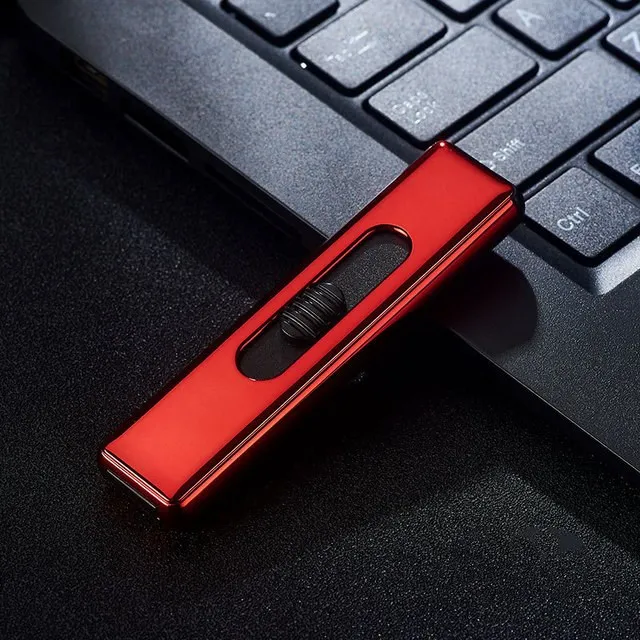 1 шт. EDC USB электронный двухсторонний зажигание сигарет светильник er светильник вес светильник er без газа светильник er плазменный дуговой светильник er - Цвет: Красный