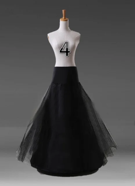 Black Bridal Petticoat Crinoline Underskirt Hoop/Hoopless/Mermaid/Fishtail 4