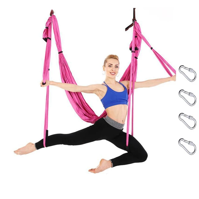 Green Yoga Swing Set Yoga Hammock Trapeze Sling Inversion Tool For Indoor  Home Fitness