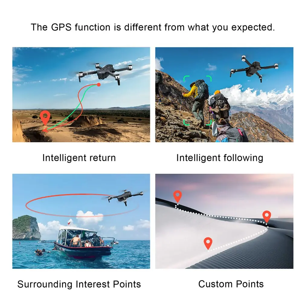 SMRC ICAT6 Профессиональный складной вертолет бесщеточный gps Дрон с камерой HD 4K RC самолет для модели самолета начинающего вентилятора