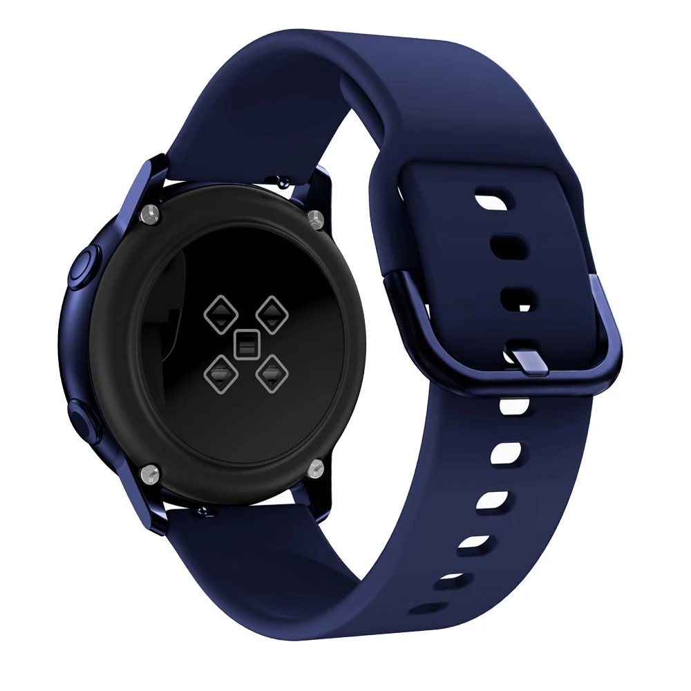 Galaxy watch Active 2 для samsung galaxy watch 44 мм 40 мм ремешок для часов huawei watch 2 pro gear спортивный браслет 42 мм 20 мм - Цвет ремешка: Midnight blue 8