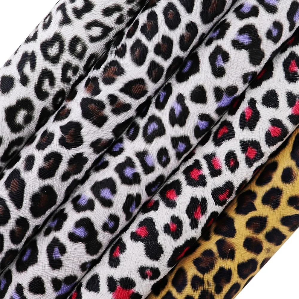 A4 Sheet Leopard Faux Leatherette Synthetic PU Leather Fabric For Bags Earrings Bows DIY Craft H0428 | Дом и сад