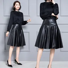 Новая модная юбка из натуральной овечьей кожи K41