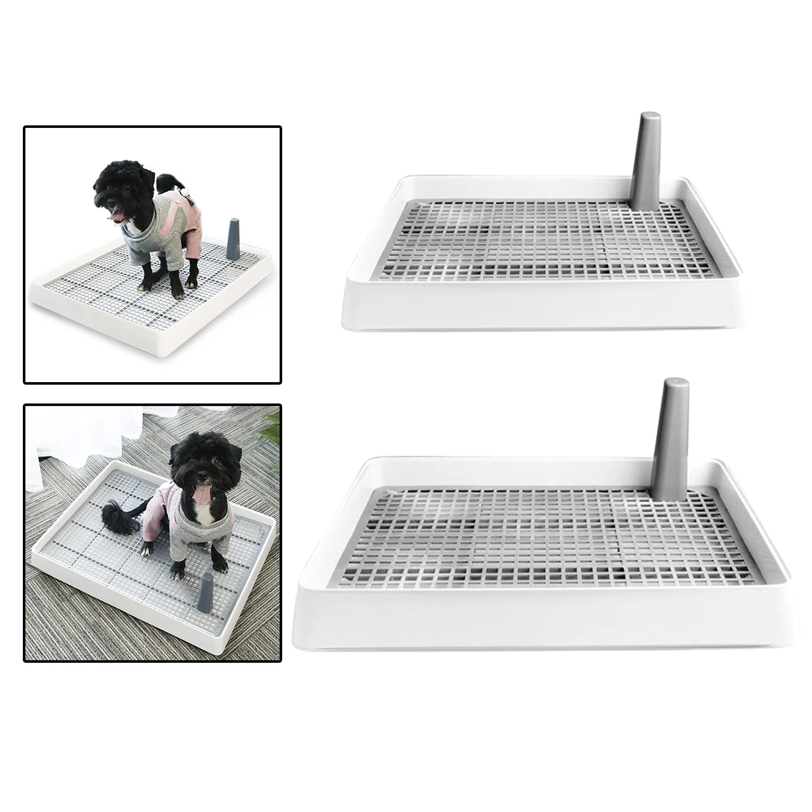 Portable Puppy Dog Potty Tray Puppy Pad Holder with Removable Tray for