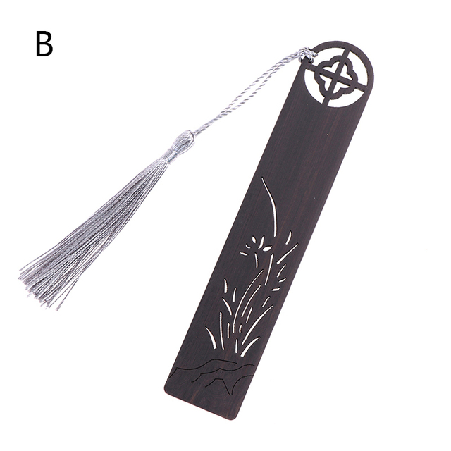 Chinese Style Retro Bookmarks Wood Exquisitely Carved Bookmarks Stationery Supplies