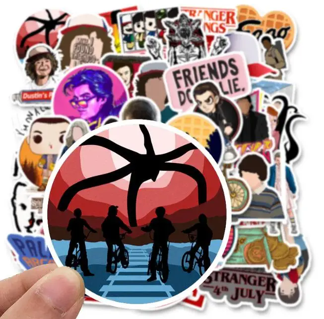 50 шт Странные Вещи Сезон 3 наклейки ТВ фильм Vinly наклейки для стены багажа Скейтборд ноутбук бутылка воды Наклейка