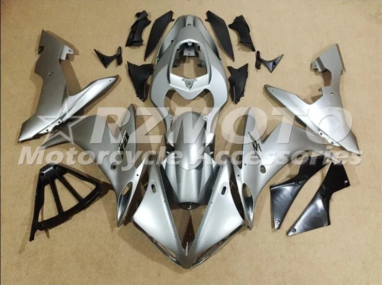 same photo show ABS формовочный Мотоцикл Обтекатели наборы подходят для Yamaha YZF-1000-R1 2004 2005 2006 04 05 06 обтекатель кузова набор Серебряный крутой - Цвет: same photo show