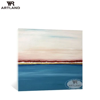 

Christmas canvas painting Hand painted gold line and blue home decoration for living room design wall art picture poster sofa