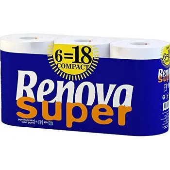 

RENOVA carta igienica super bianco tripla – 6 Rotoli di carta