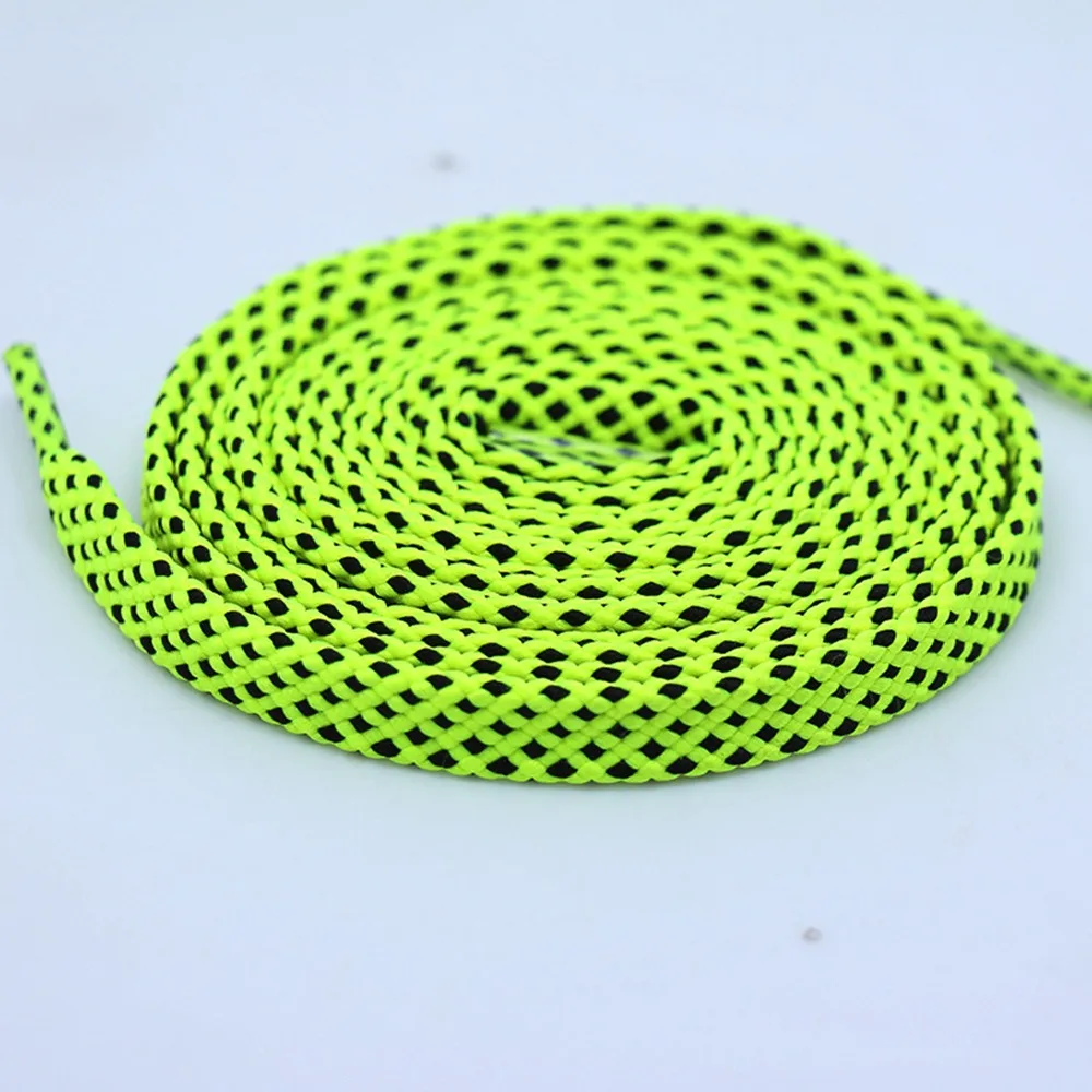 light green Новинка; 1 пара модных кроссовок из полиэстера; кружевные двухслойные полые плоские шнурки; резиновая обувь; аксессуары - Цвет: light green