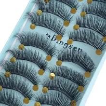 10 пар 3D накладные ресницы натуральный вид Толстые Накладные ресницы из норки длительное удлинение женские глаза Макияж Красота Инструменты