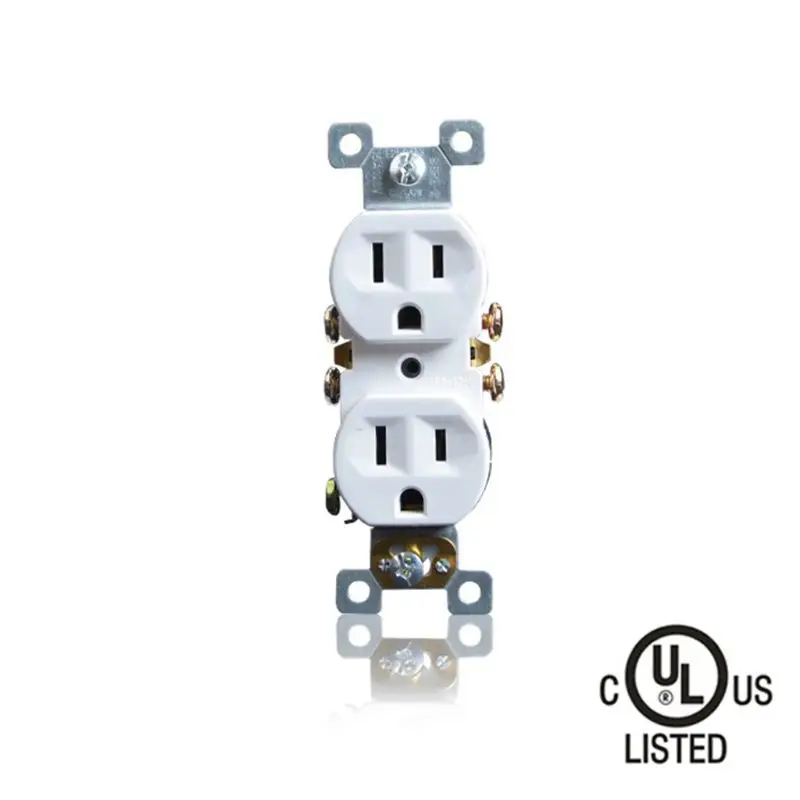 

US 125V 15A Wall Mount Lock Straight Tamper Resistant Receptacle Outlet SSRE-2