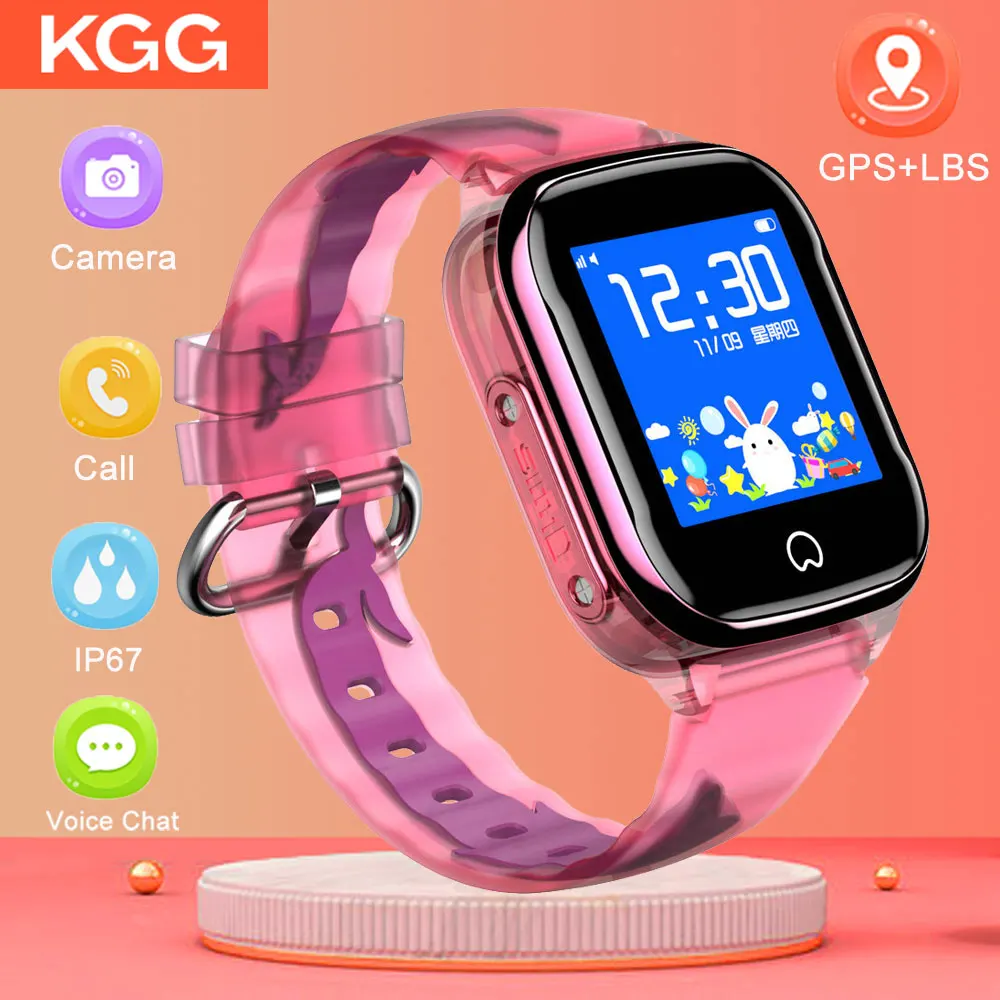 Pаспродажа K21 смарт font b gps b font часы Детские 2019 новые IP68 Водонепроницаемый SOS телефон Детские умные часы детские часы подходят для sim карты IOS Android наручные часы