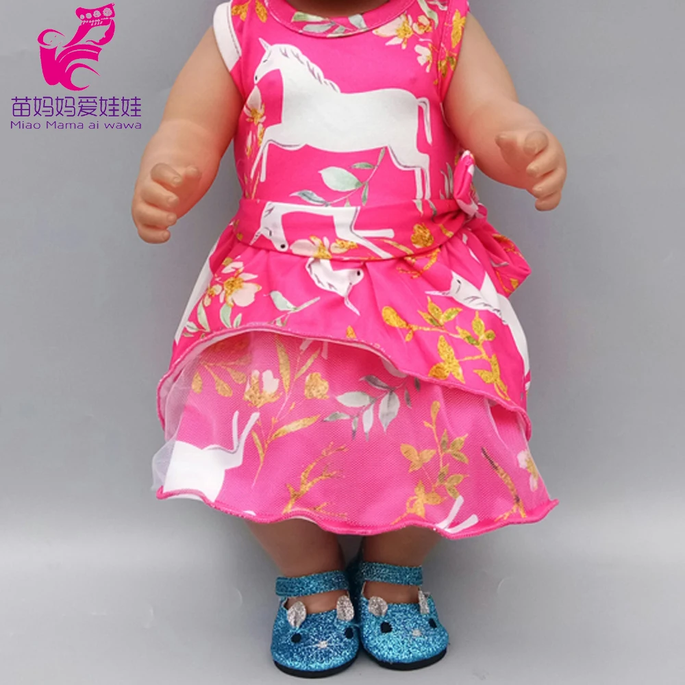 18-дюймовая кукла леопардовая одежда рубашка на лямках брюки подходит для 43 см Reborn Одежда для куклы-младенца 1" Девочка Кукла Одежда - Цвет: A4