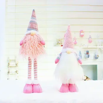 

Handmade Retractable Christmas Faceless Santa Gnome Plush Doll Ornaments Decor