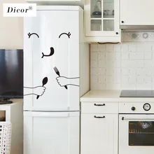 7 видов стилей Наклейка на стену со смайликом счастливое вкусное лицо наклейка на холодильник s Yummy для украшения мебели для еды художественный плакат DIY ПВХ Новинка