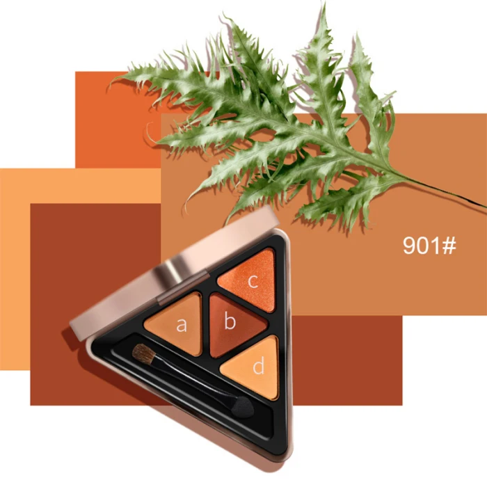 Triangular 4 Colors Eyeshadow Pallete Eyes Make Up Beauty Tools Gifts for Women WH998