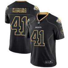 Мужской взрослый Орлеан высокого качества Saints Alvin Kamara black Jersey