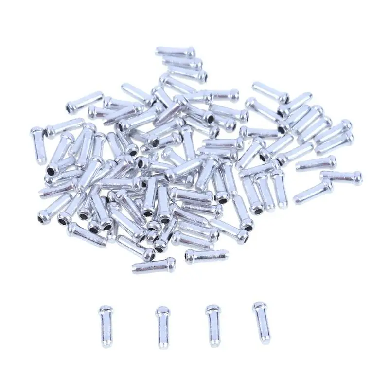 100pcs Alloy Bicycle Bike Inner Wire Gear Brake Cable End Caps Crimp Ferrule New