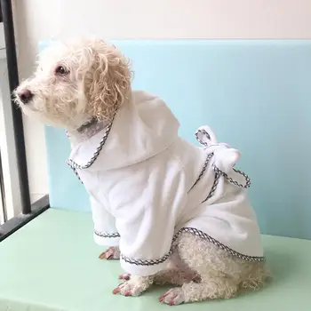 

Pet winter coat pet pajamas warm adjustable belt quick-drying bath yukata home suitable for dogs absorbent strong