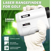 Telemetro Laser per caccia da Golf telemetro impermeabile con asta bandiera bloccaggio vibrazione distanza strumento di misurazione dell'angolo di velocità
