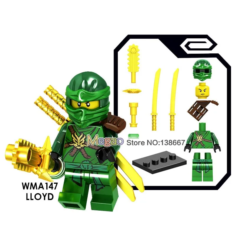 Single Llyod Nya Echo Zane ZX Golden Ninja Kai Cole Yang Akita Pythor Snake Warrior Ninja Building Blocks Model Kids Toys - Цвет: Светло-розовый