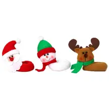 Милый Рождественский бокал для вина крышка Санта Клауса снеговика эльфа крышка бутылки бархатная ткань Рождественский бокал для вина набор декора Рождественский Декор