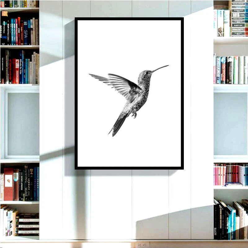 Nordic-Minimalist-Hummingbird-Art-Print-Canvas-Painting-Living-Room-Black-and-White-Posters-Wall-art-Pictures (2)