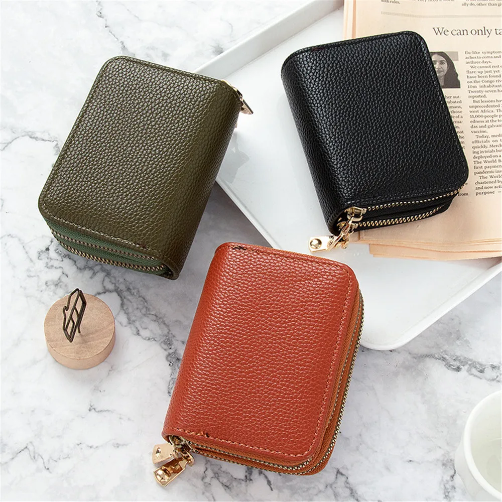  VALICLUD 1pc leather zipper coin pouch key wallet zipper  billeteras de mujer change wallet zipper wallets for women zip around wallet  zip wallet women credit holder Miss small wallet pu 